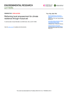 Reframing local empowerment for climate resilience through mutual aid