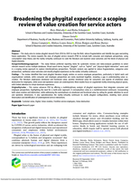 Broadening the phygital experience: a scoping review of value creation for service actors