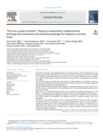 “This was a good transition”: Piloting a standardised, comprehensive discharge documentation and medication package for hospital-to-nursing home