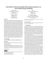 HazardFlow: Enhancing Health Status Representations via Score-based Energy Modeling