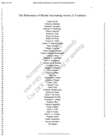 The Robustness of Mental Accounting Across 21 Countries