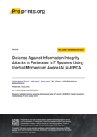 Defense Against Information Integrity Attacks in Federated IoT Systems Using Inertial Momentum Aware IALM-RPCA