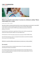 What do parents want when it comes to childcare safety? More information for a start