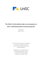 The effect of reforestation using Acacia mangium on above- and belowground ecosystem properties