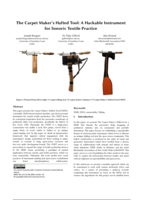 The Carpet Maker's Hafted Tool: A Hackable Instrument for Sonoric Textile Practice