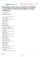 Biodiversity metric choice affects the credibility, comparability and financial viability of coastal restoration