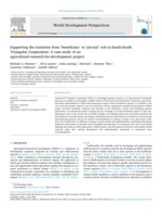 Supporting the transition from ‘beneficiary’ to ‘pivotal’ role in South-South Triangular Cooperation: A case study of an agricultural-research-for-development project