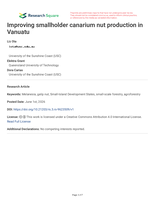 Improving smallholder canarium nut production in Vanuatu