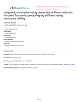Longitudinal variation in log properties of Pinus radiata in northern Tasmania: predicting log stiffness using resistance drilling