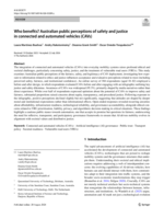 Who benefits? Australian public perceptions of safety and justice in connected and automated vehicles (CAVs)
