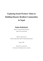 Exploring social workers' roles in building disaster resilient communities in Nepal