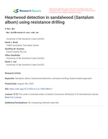 Heartwood detection in sandalwood (Santalum album) using resistance drilling