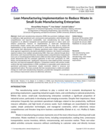 Lean Manufacturing Implementation to Reduce Waste in Small-Scale Manufacturing Enterprises