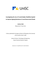 Investigating the Use of Crumb Rubber Modified Asphalt to Improve Ageing Resistance in Local Government Roads
