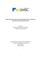 Dietary intake, gut microbiome, and neurometabolite profiles in adolescents with attention-deficit/hyperactivity disorder