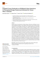 Irrigated Green Firebreaks on Wildland-Urban Interfaces: A Conceptual Design Framework Informed by Noosa Shire, Australia