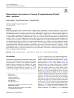 Nature-Based Interventions in Practice: A Scoping Review of Social Work Literature