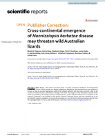 Publisher Correction: Cross‑continental emergence of Nannizziopsis barbatae disease may threaten wild Australian lizards
