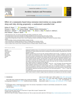 Effect of a community-based sleep extension intervention on young adults' sleep and risky driving propensity: a randomised controlled trial