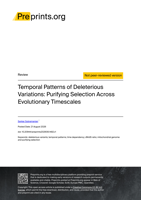 Temporal Patterns of Deleterious Variations: Purifying Selection Across Evolutionary Timescales