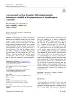 Aboveground carbon dynamics following plantation thinning to establish a silvopastoral system in subtropical Australia