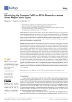 Identifying the Common Cell-Free DNA Biomarkers across Seven Major Cancer Types