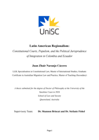 Latin American Regionalism: Constitutional Courts, Populism, and the Political Jurisprudence of Integration in Colombia and Ecuador