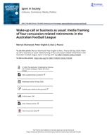 Wake-up call or business as usual: media framing of four concussion-related retirements in the Australian Football League