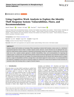 Using Cognitive Work Analysis to Explore the Identity Theft Response System: Vulnerabilities, Flaws, and Recommendations