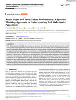Acute Stress and Train Driver Performance: A Systems Thinking Approach to Understanding Rail Stakeholder Perceptions