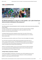 As Brazil prepares to vote for a new leader, can Latin American democracies withstand US pressure?