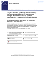 Early sub-maximal quadriceps motor unit firing characteristics and six-month knee extensor strength after anterior cruciate ligament reconstruction: a prospective longitudinal study