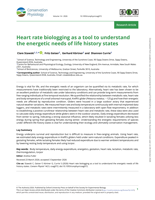 Heart rate biologging as a tool to understand the energetic needs of life history states