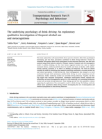 The underlying psychology of drink driving: An exploratory qualitative investigation of frequent alcohol use and metacognitions
