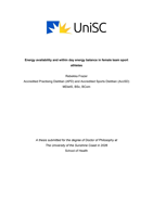 Energy availability and within day energy balance in female team sport athletes