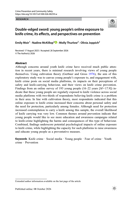Double-edged sword: young people's online exposure to knife crime, its effects, and perspectives on prevention