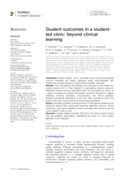 Student outcomes in a student-led clinic: Beyond clinical learning
