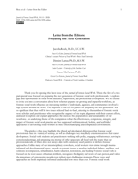 Letter from the Editors: Preparing the Next Generation