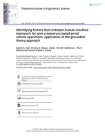 Identifying factors that underpin human-machine teamwork for joint crewed-uncrewed aerial vehicle operations: application of the grounded theory approach