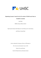 Optimising Systemic Controls for the Prevention of Child Sexual Abuse in Football in Australia