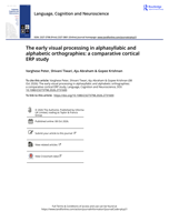 Language, Cognition and Neuroscience The early visual processing in alphasyllabic and alphabetic orthographies: a comparative cortical ERP study
