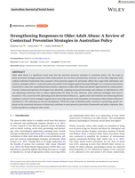Strengthening Responses to Older Adult Abuse: A Review of Contextual Prevention Strategies in Australian Policy