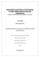 Asymmetry and Injury in Swimming: in Able-bodied and Paralympic Populations (The Impact of Upper Body Asymmetry: Adaptation or Injury Risk)