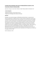 Creating online Histology study tools for Medical/Dental students at the University of British Columbia (UBC)