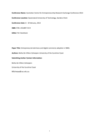 Entrepreneurial alertness and digital commerce adoption in small firms