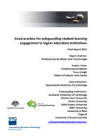 Good practice for safeguarding student learning engagement in higher education institutions : Final Report 2012