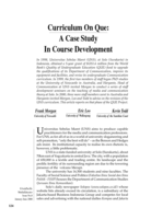 Curriculum on QUE: A case study in course development