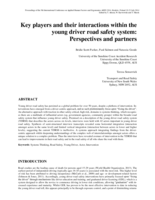 Key players and their interactions within the young driver road safety system: Perspectives and Partners