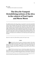 The Diva Re-Vamped: Destabilising notions of the diva in the cabaret of Paul Capsis and Meow Meow