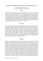 Baby Boomers and Beyond: Consumer Satisfaction with High Involvement Services